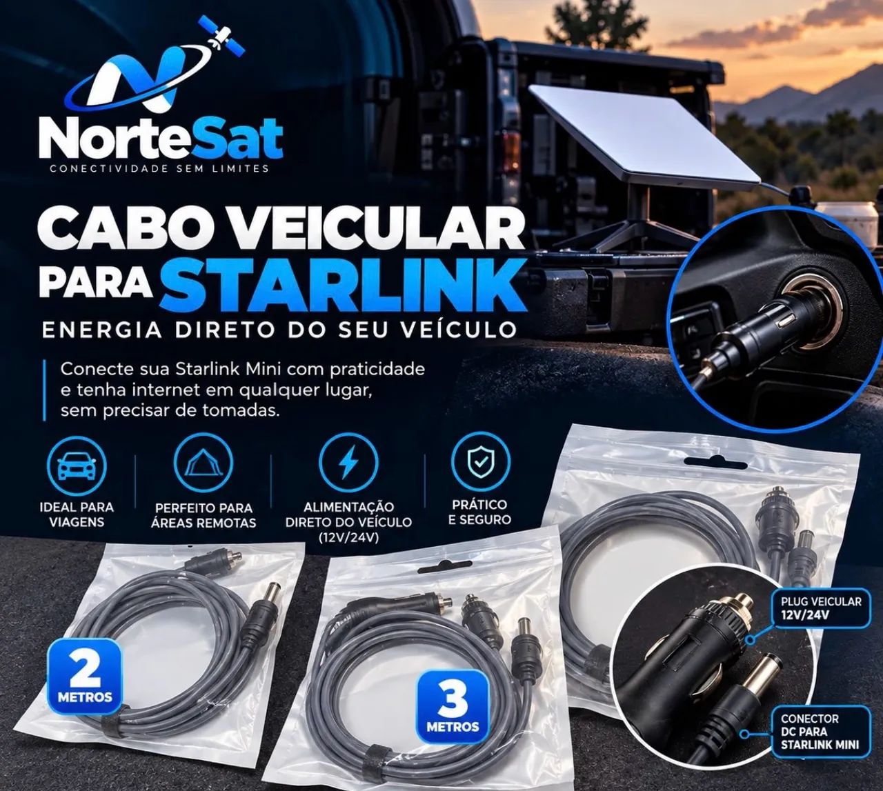 Cabos veicular para Starlink  - Foto 3