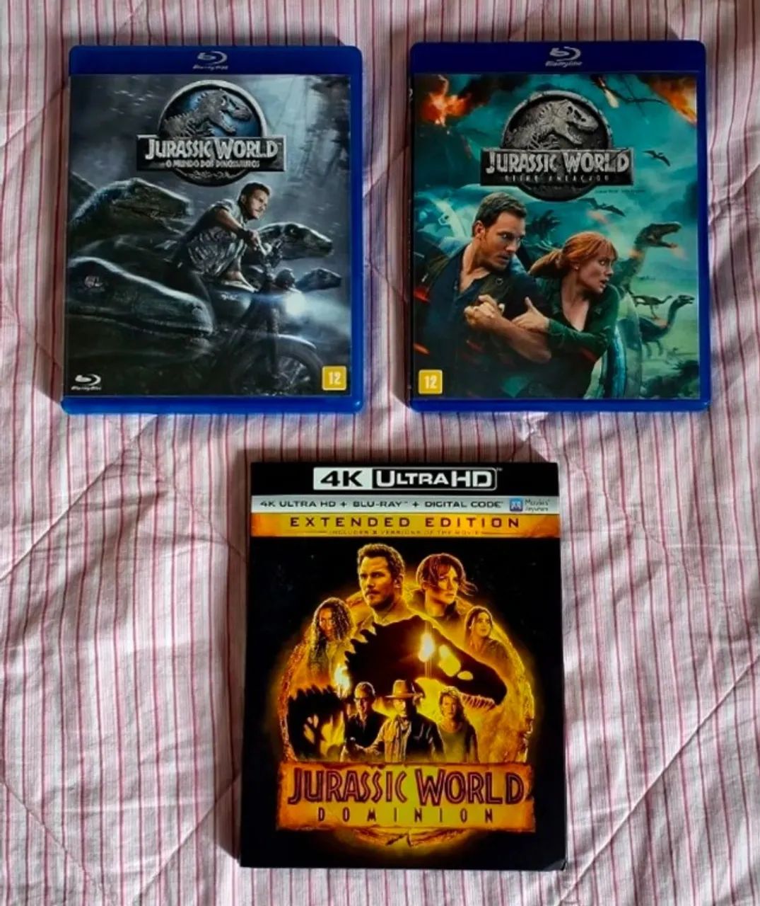Blu-rays Jurassic World, Reino Ameaçado e Domínio 