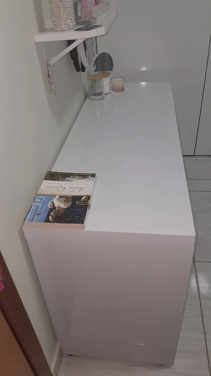 Escrivaninha Branca USADA  - Foto 4
