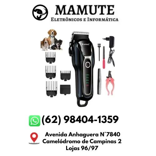 Maquina de Tosa Uso Doméstico e Profissional Kit Acessórios Cachorro e Gato Km-1991