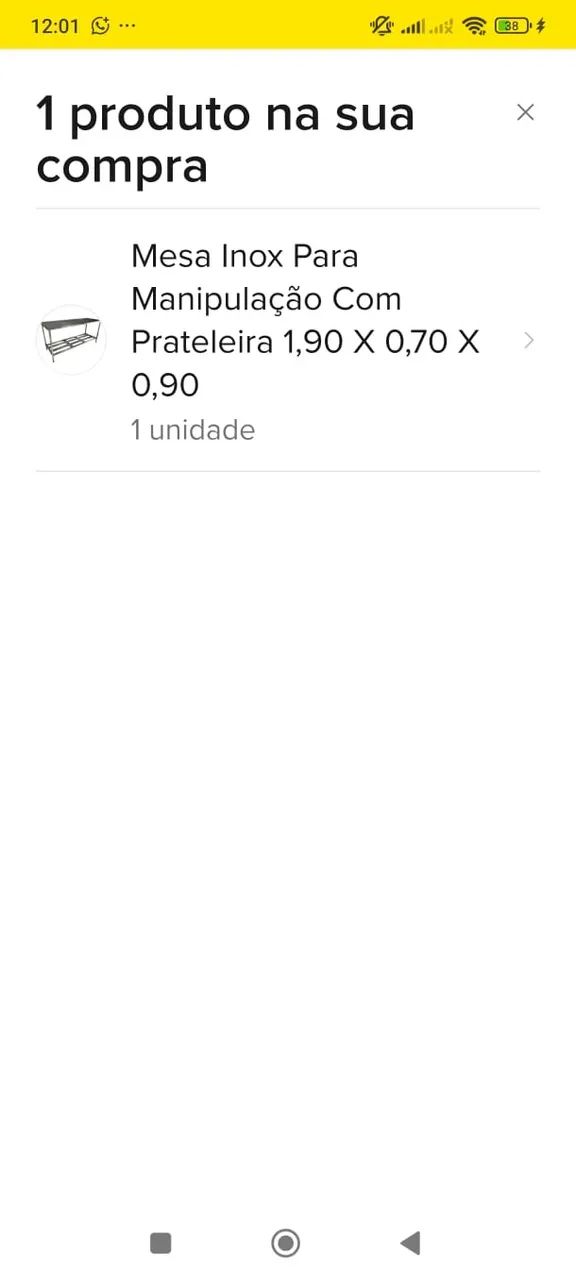 Mesa inox para manipulação 1,90x 0,70 x 0,90 - Foto 3