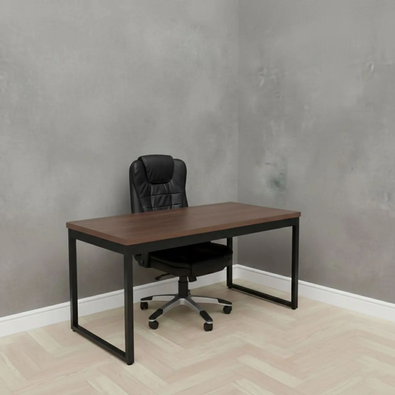 Mesa 1.90m e cadeira Presidente para escritório 