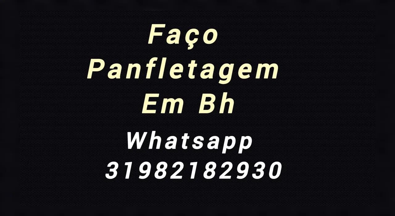 Panfletagem em BH 