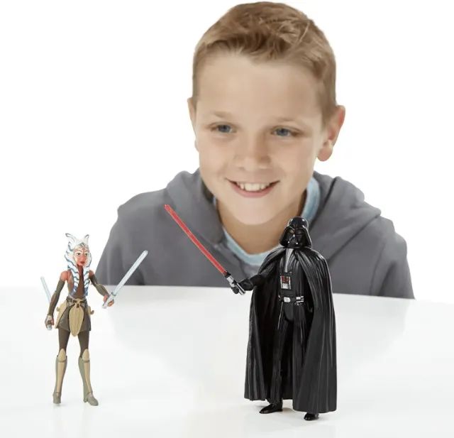 Boneco Star Wars Darth Vader e Ahsoka Tano Original Hasbro Colecionável - Foto 4