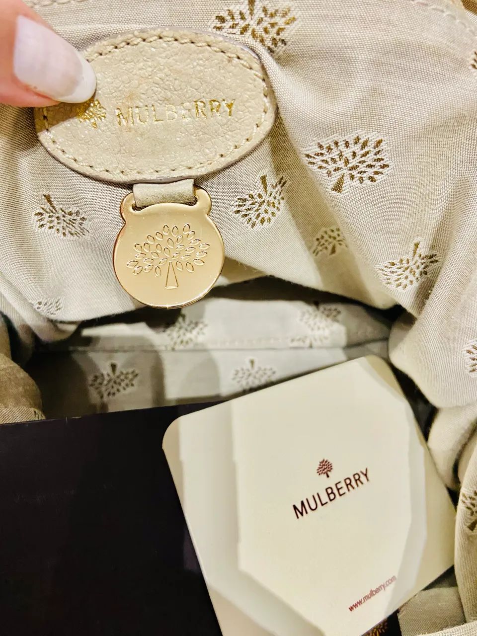 Bolsa Mulberry original em otimo estado com card envelope da marca  - Foto 2