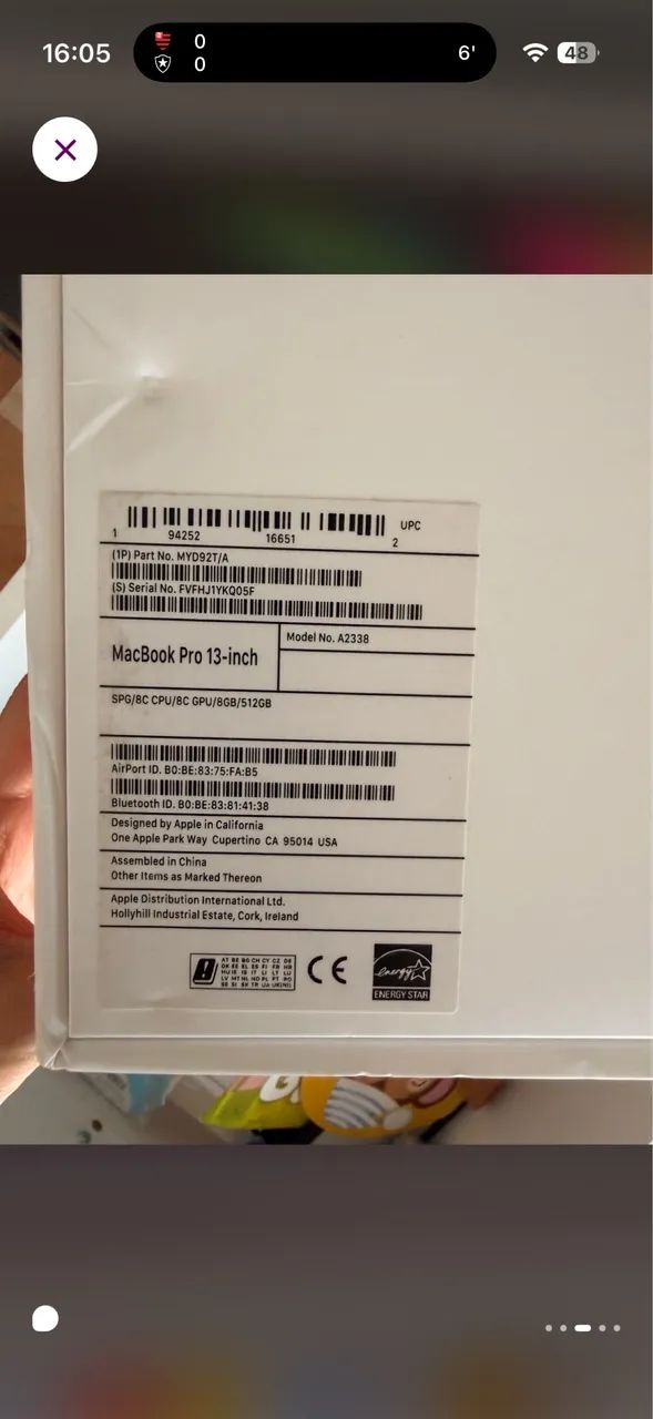 MacBook Pro 13 Apple M1 - com Touch Bar - BATERIA 100% - Notebooks