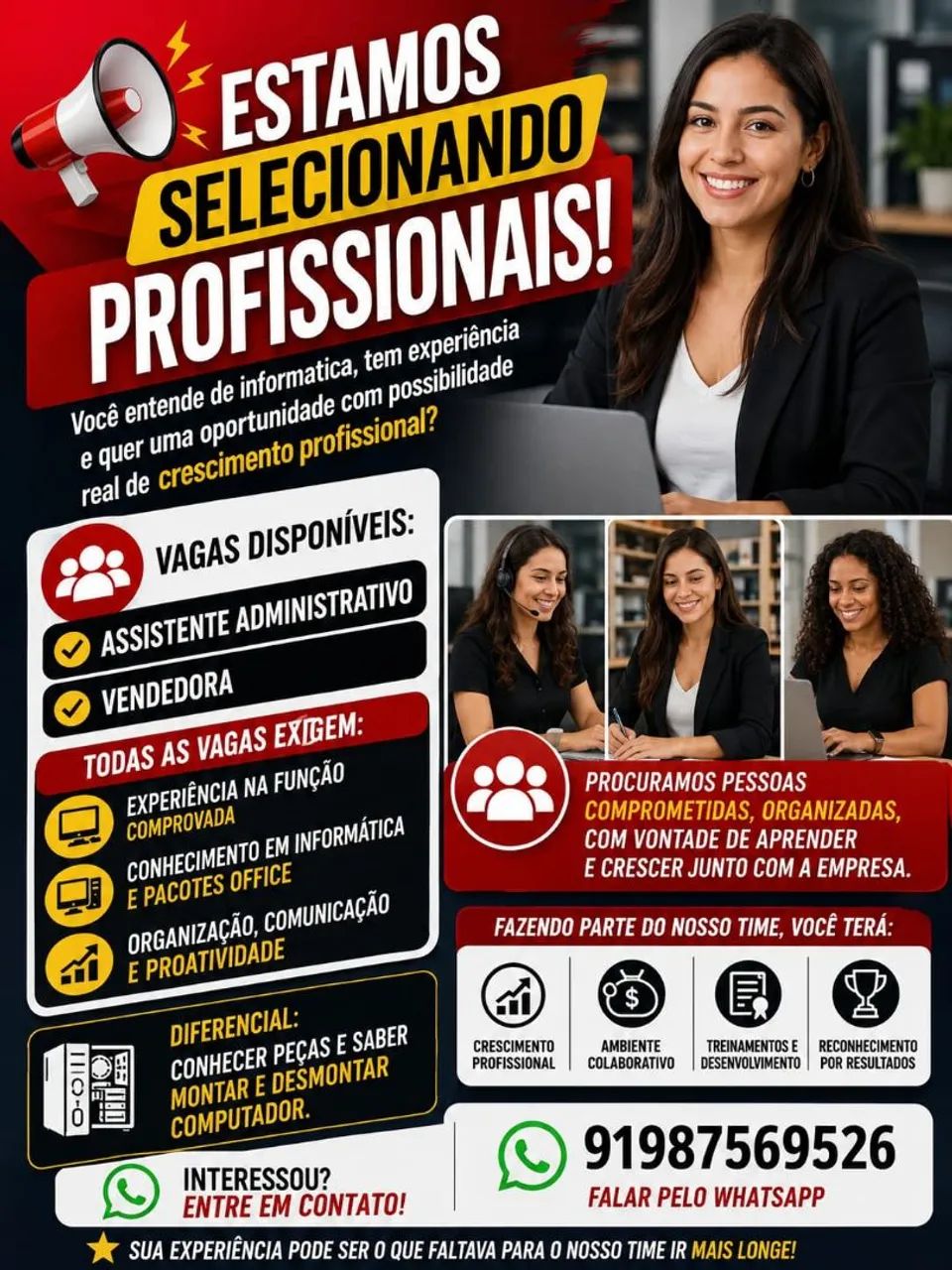 OPORTUNIDADE DE EMPREGO