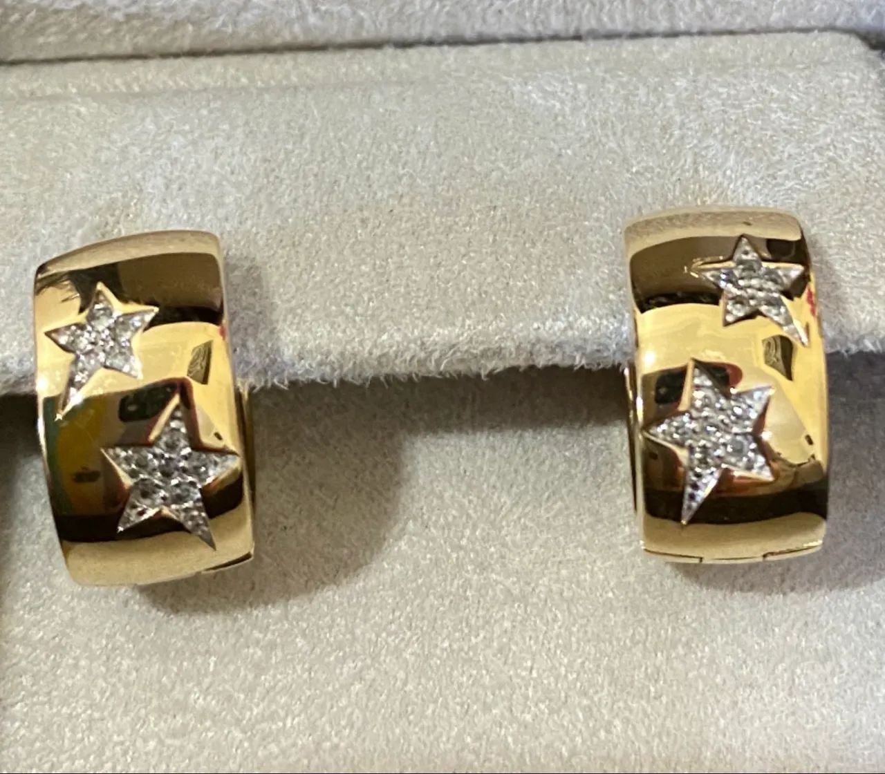 Argolas em ouro 18 k e diamantes  - Foto 2