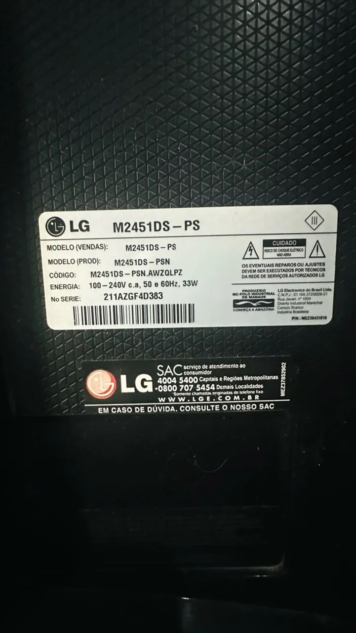 Monitor LG 24? - Modelo M2451DS-PS - Foto 3