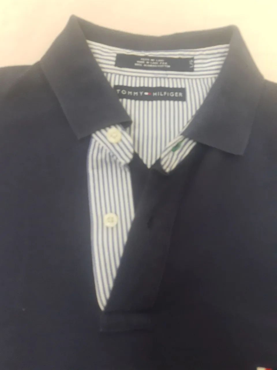Camisa polo Tommy Hilfiger azul XG - Foto 4