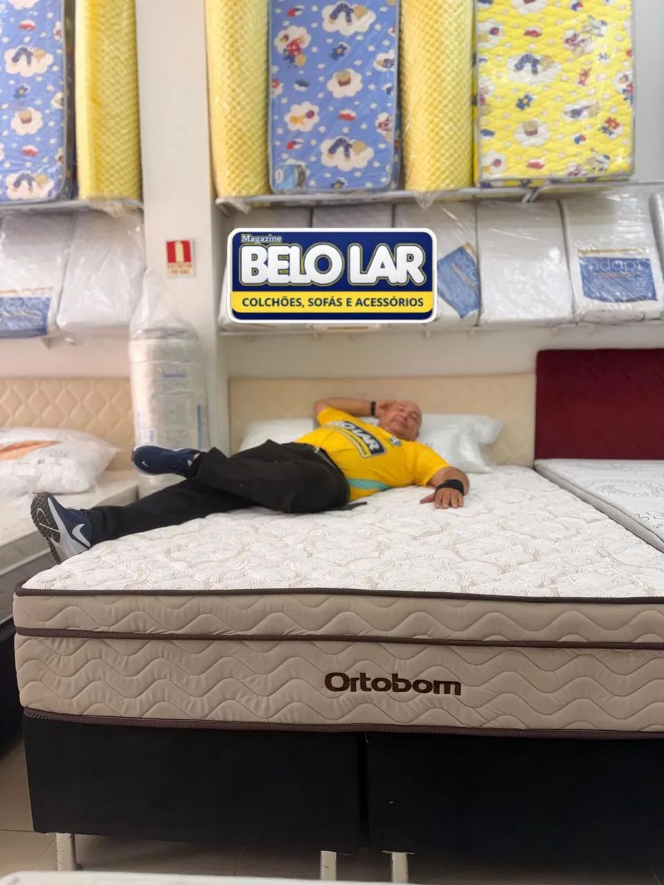 Box +Colchao Ortobom linha exclusiva 
