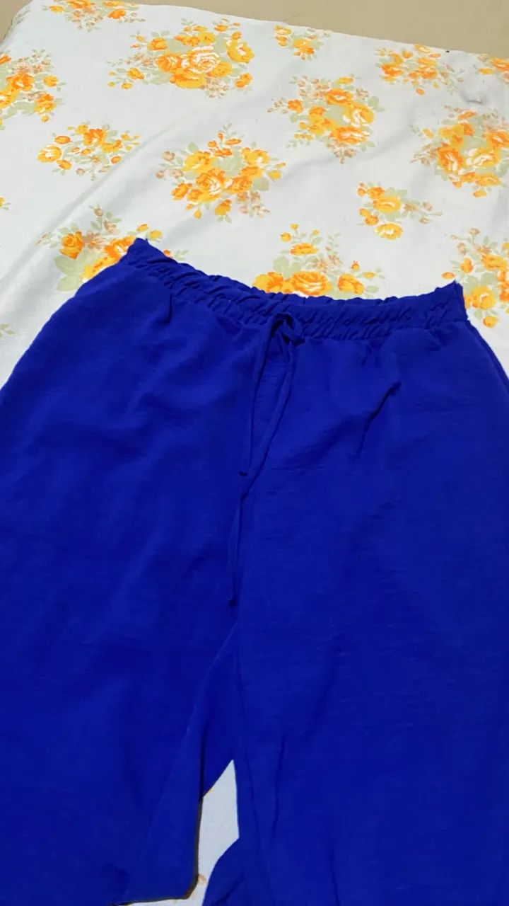 Calça pantalona azul - Foto 4