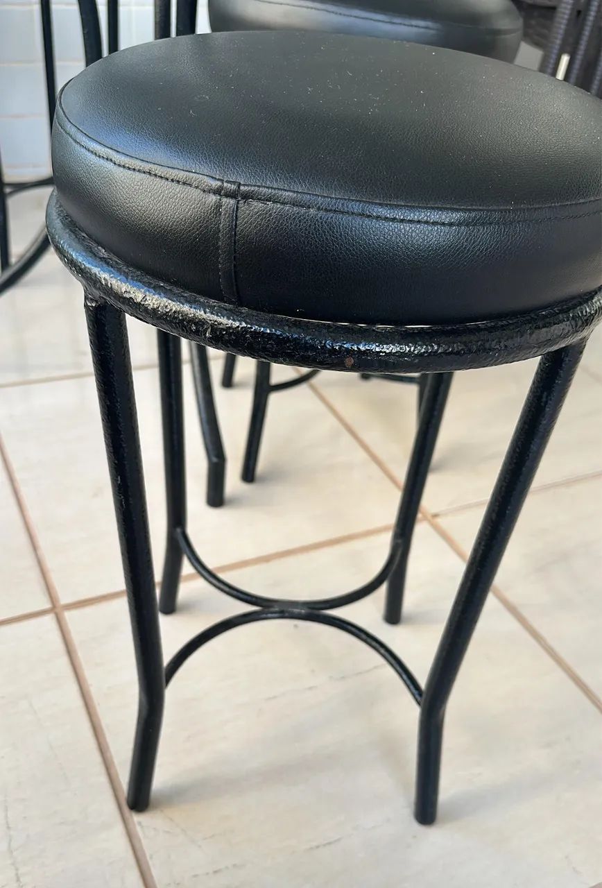 MESA REDONDA FERRO E VIDRO - Foto 4