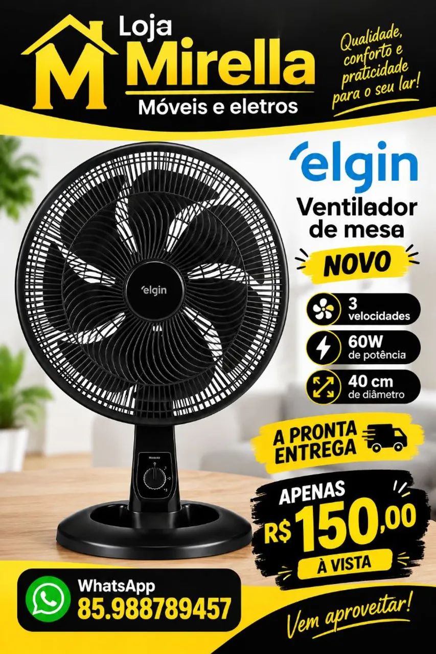 Ventilador mesa elgin