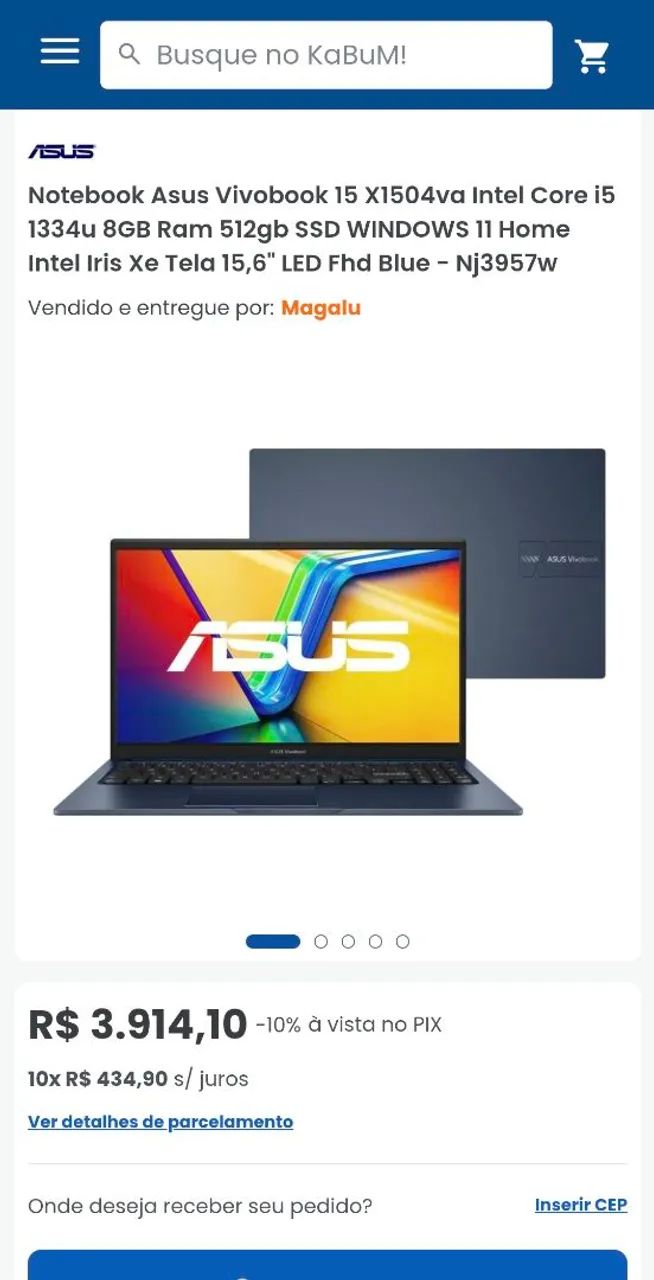 Notebook ASUS Core i5 13ª geração | Garantia e nota fiscal |  - Foto 4