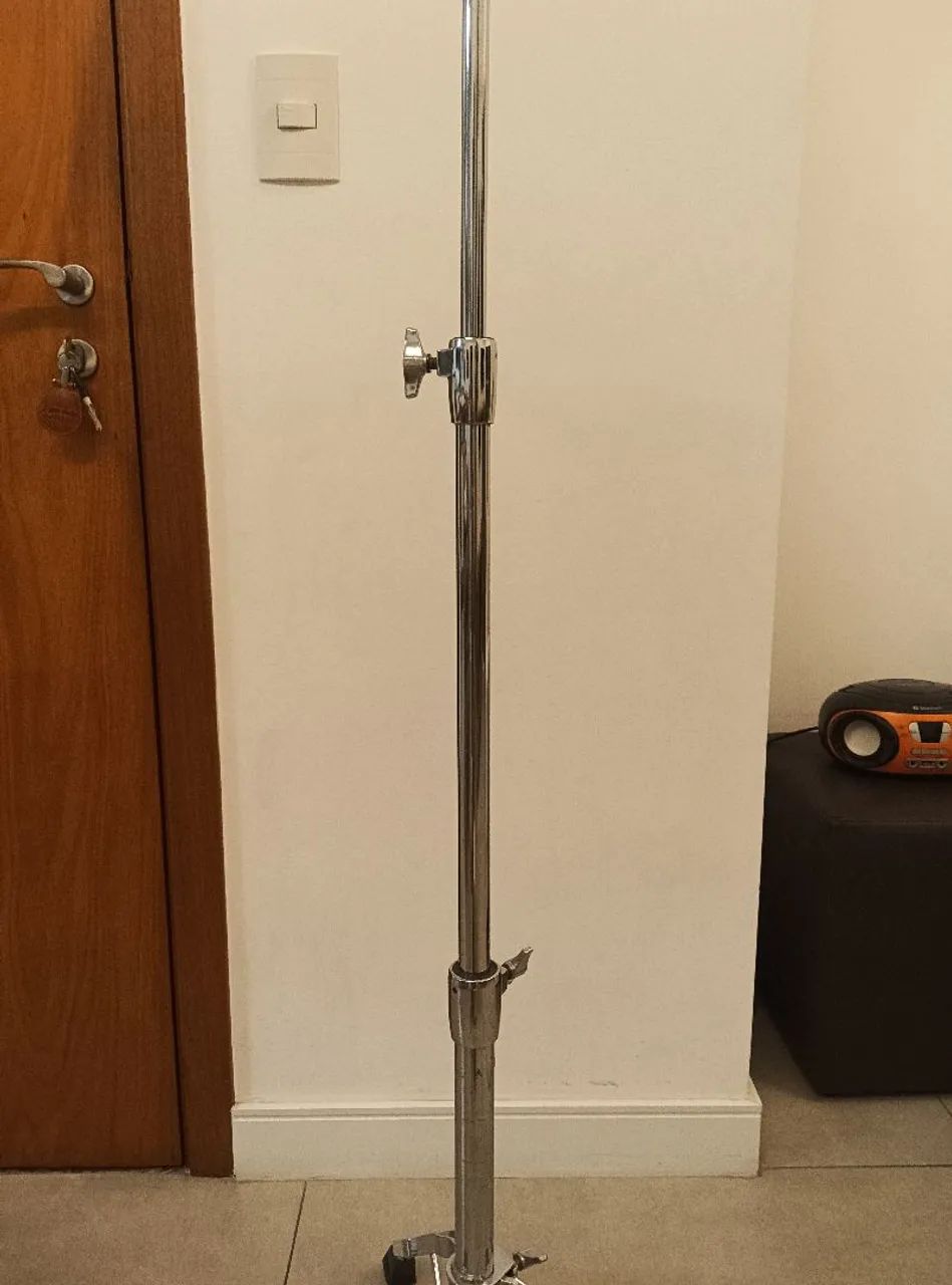 ## Estante de pratos reta para bateria Pearl Export Select anos 90, excelente, raridade!!! - Foto 3