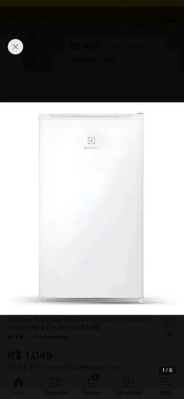 Frigobar Electrolux NOVO 90L COM NF - Foto 2