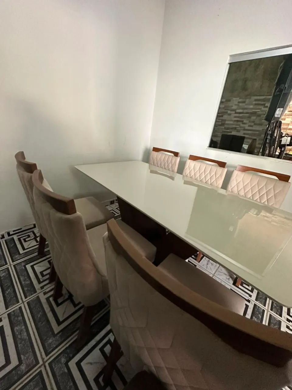 Mesa de vidro com 6 cadeiras - Foto 4