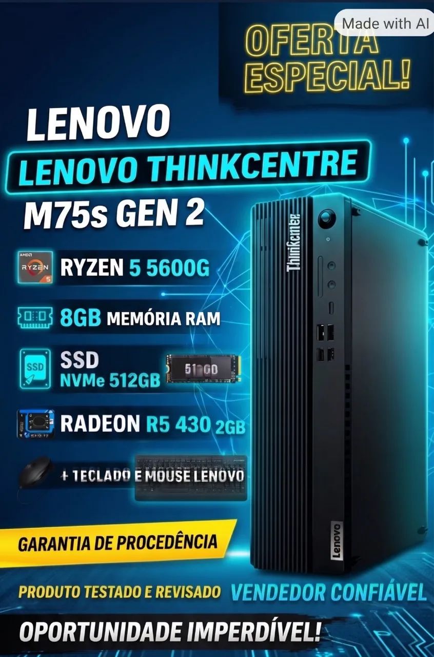 Ryzen 5 5000g 8GB 512 ssd placa de vídeo