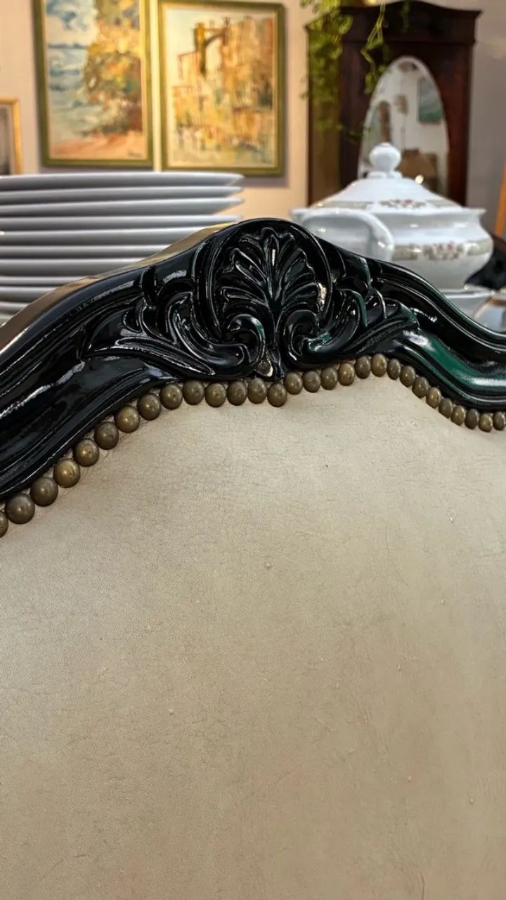 Par de Poltronas Bergère Estilo Luís XV - Foto 6