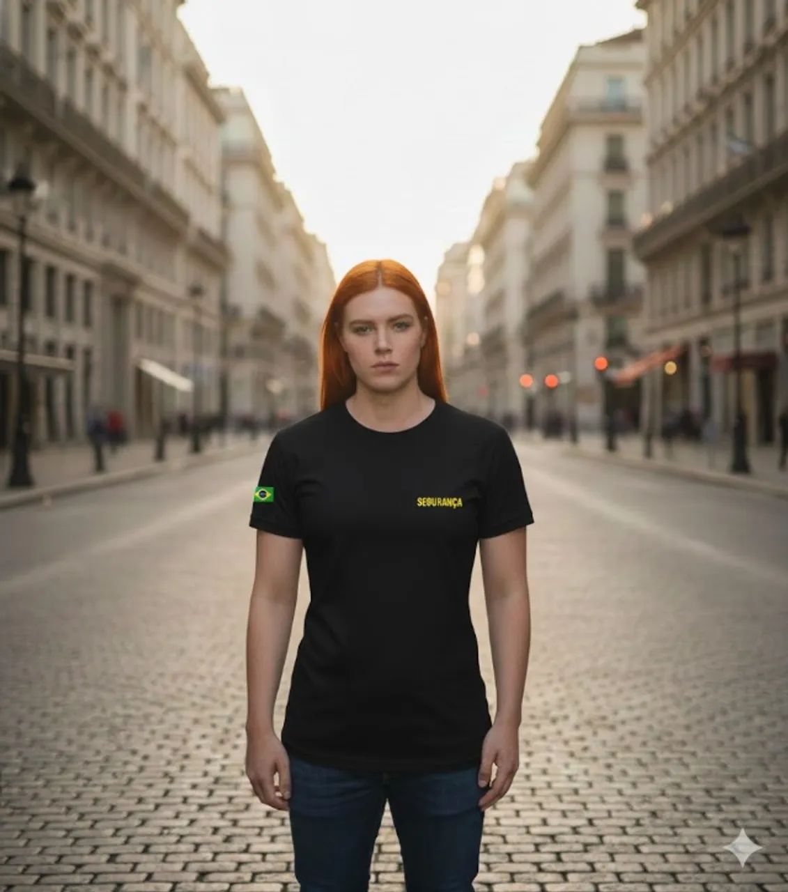 Camiseta Segurança Feminina Curta