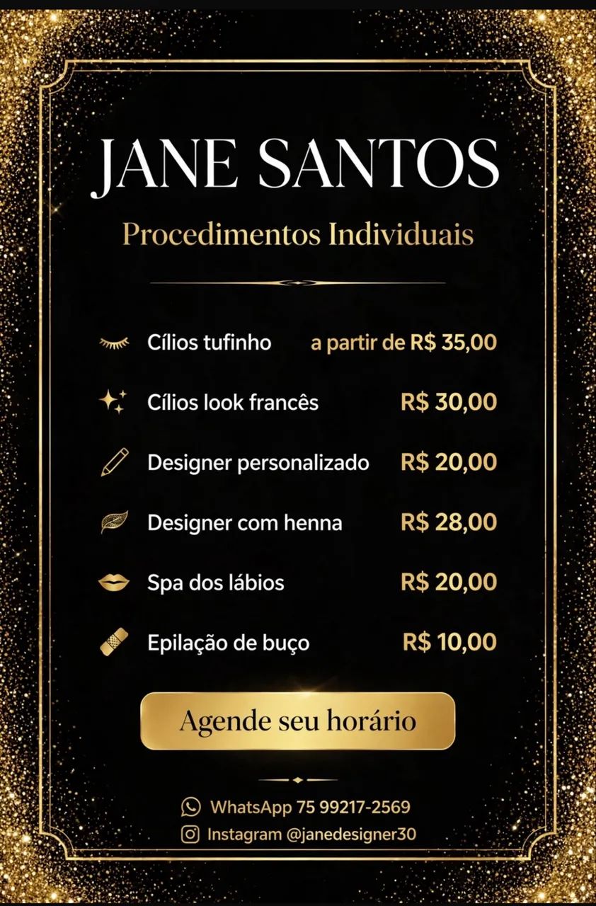 Procedimentos de beleza 