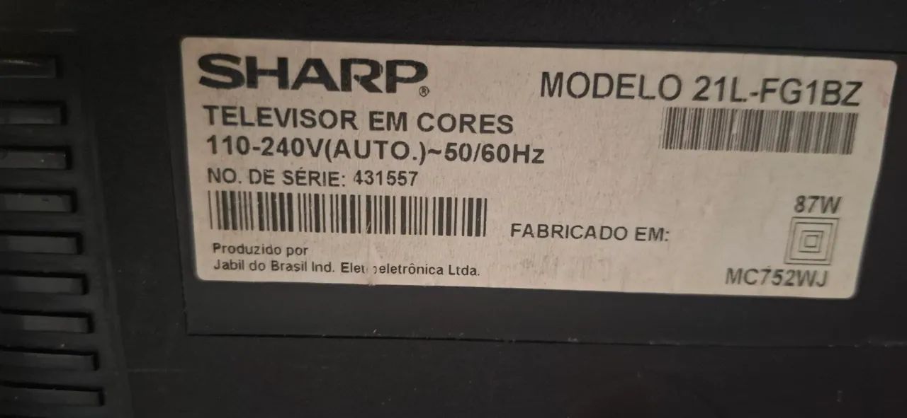Tv de tubo tela plana sharp 21 polegadas  - Foto 2
