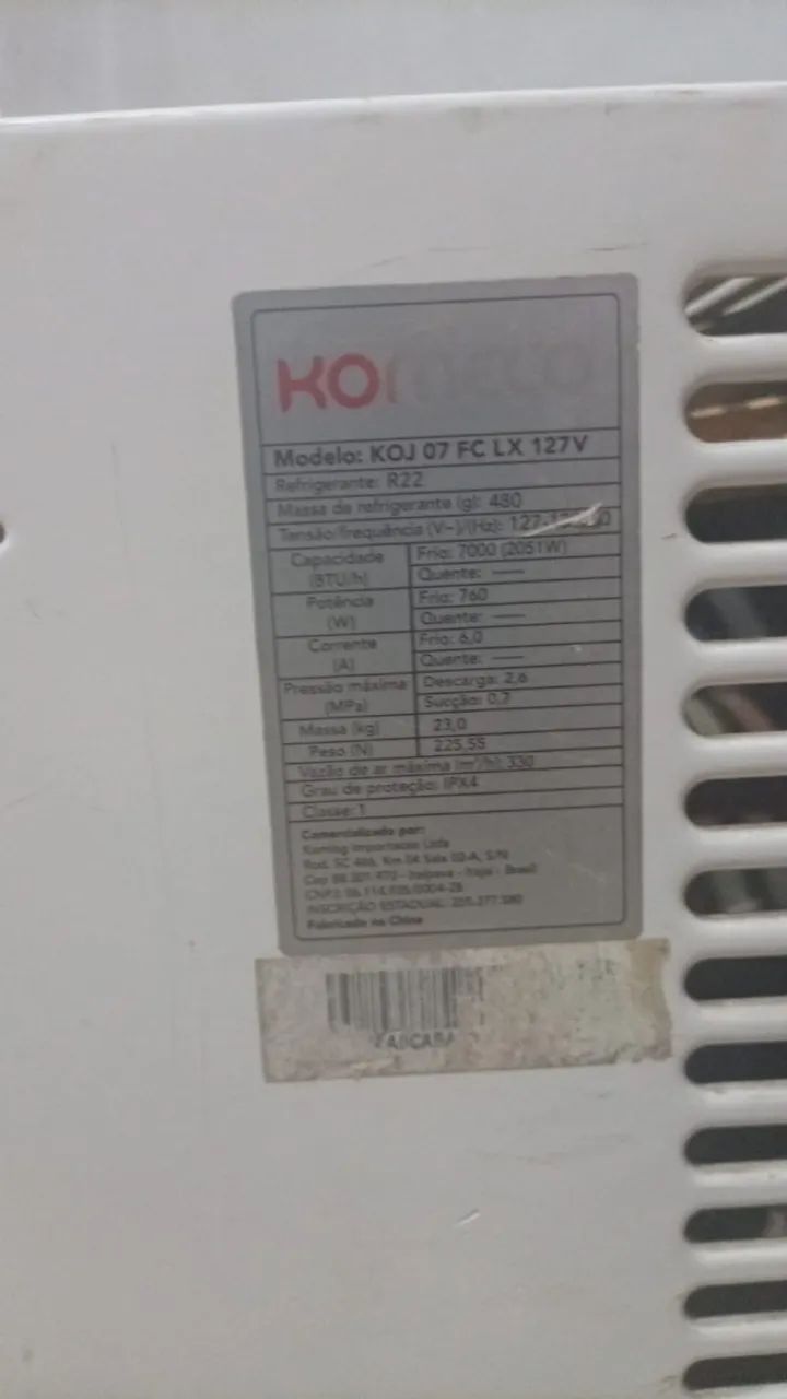 Ar condicionado Komeco 7000 Btus - Foto 5