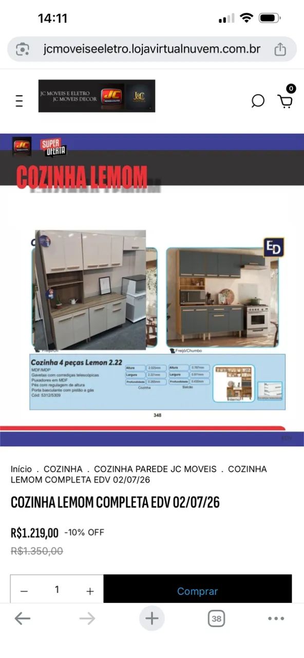 COZINHA COMPLETA LEMOM