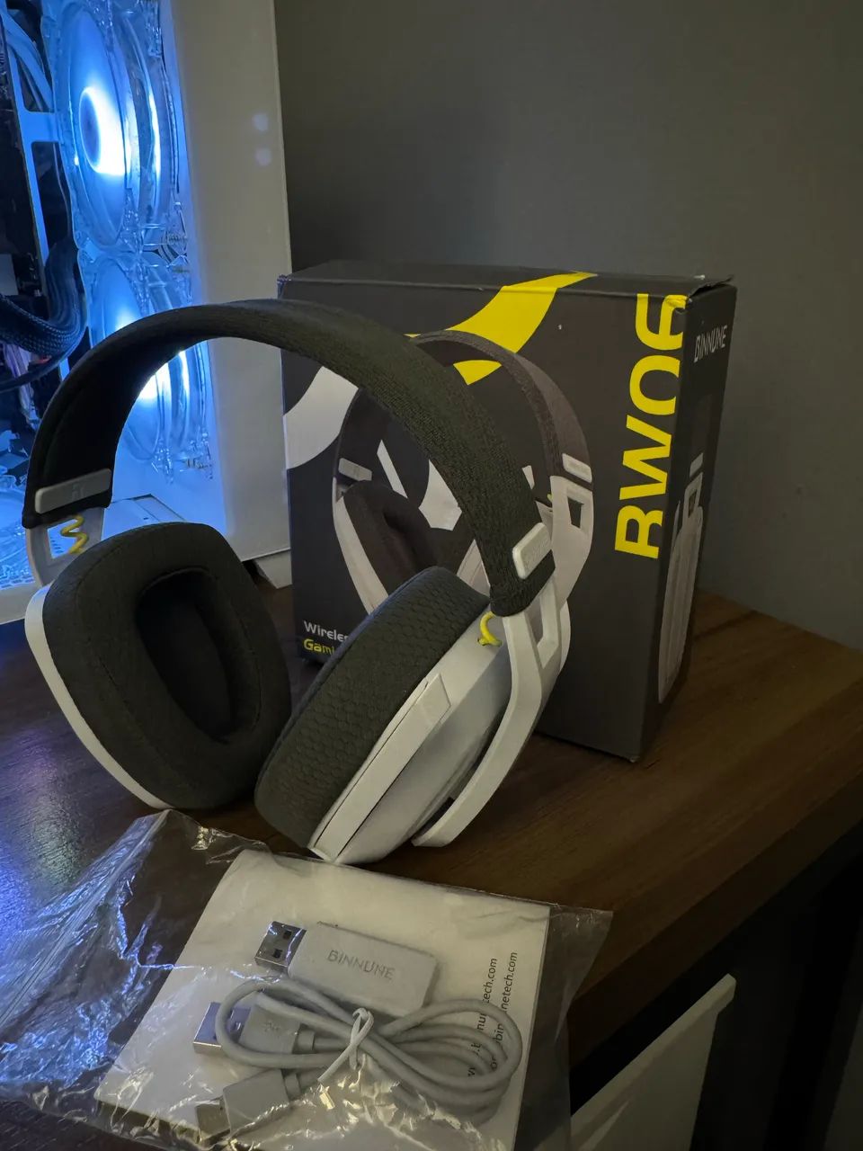 HEADSET GAMER SEM FIO BINNUNE BW06  - Foto 3