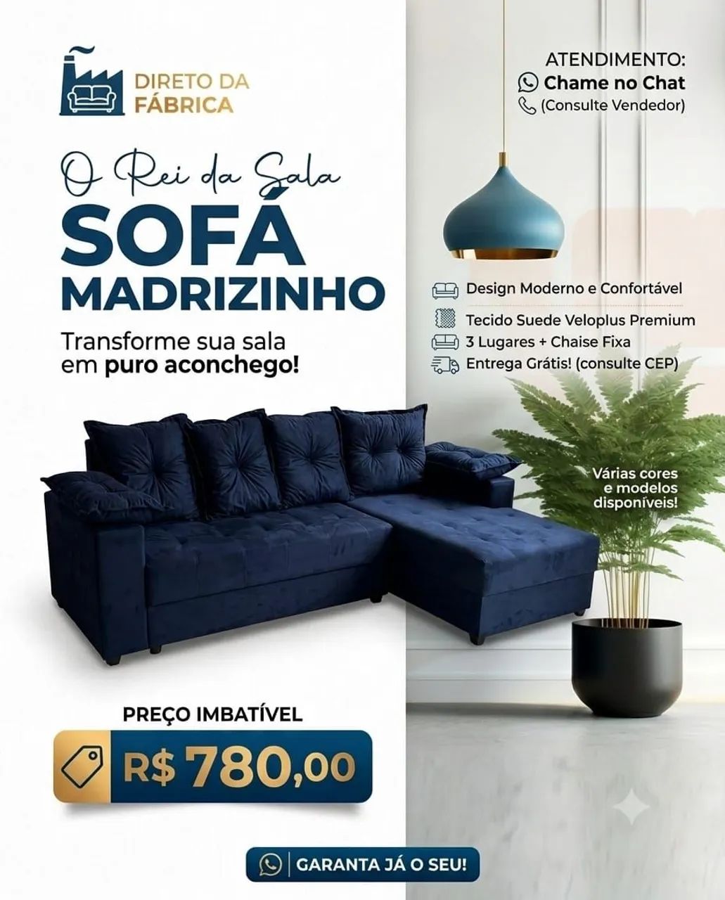 Sofá Madri em promoção. 