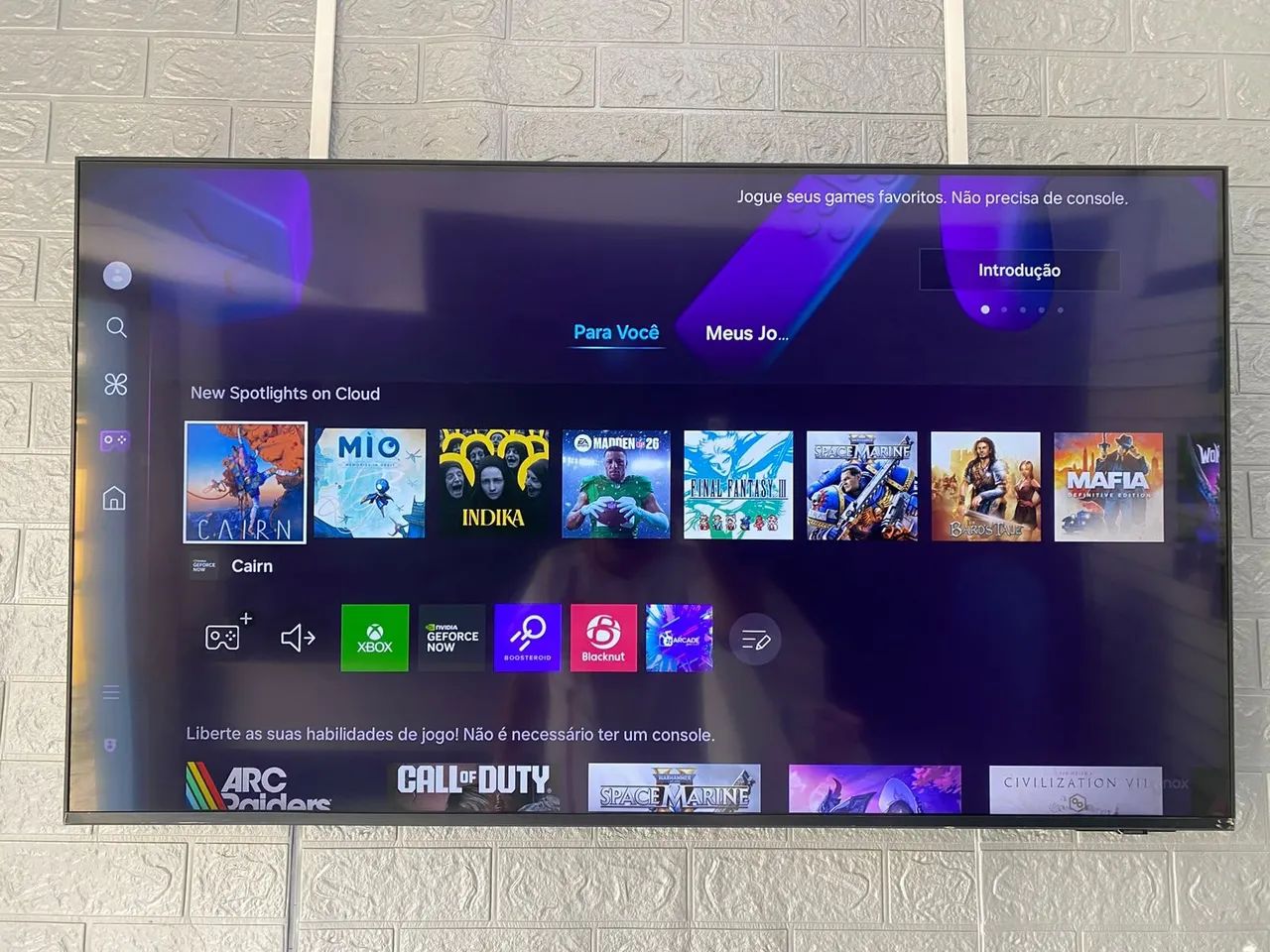 Smart tv Samsung com Xbox integrado 65 polegadas 