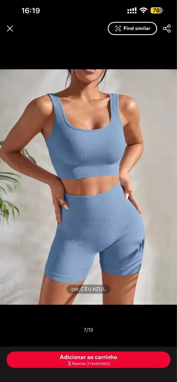 Conjunto Fitness canelado M