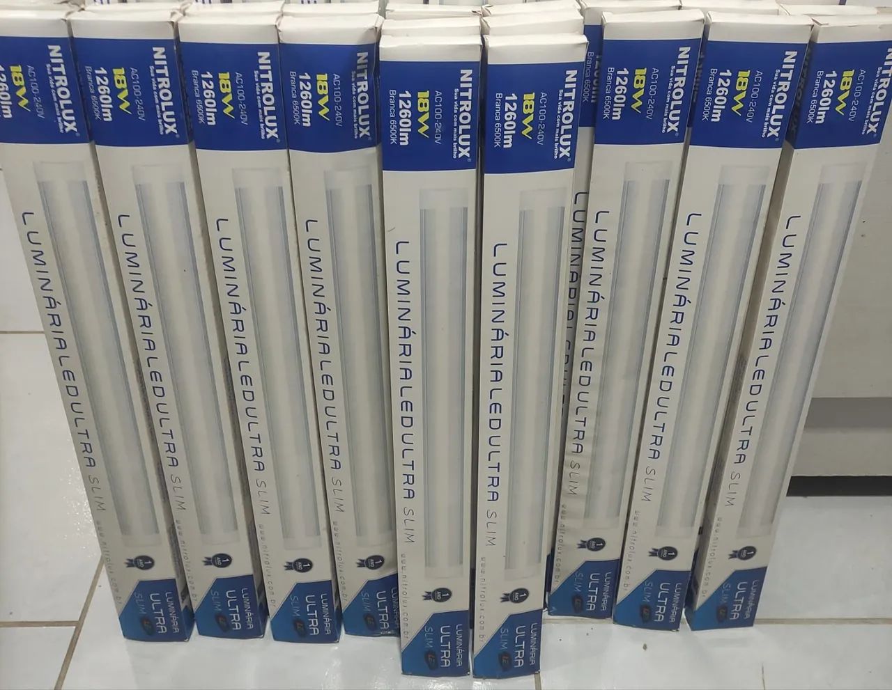 Luminárias de LED.