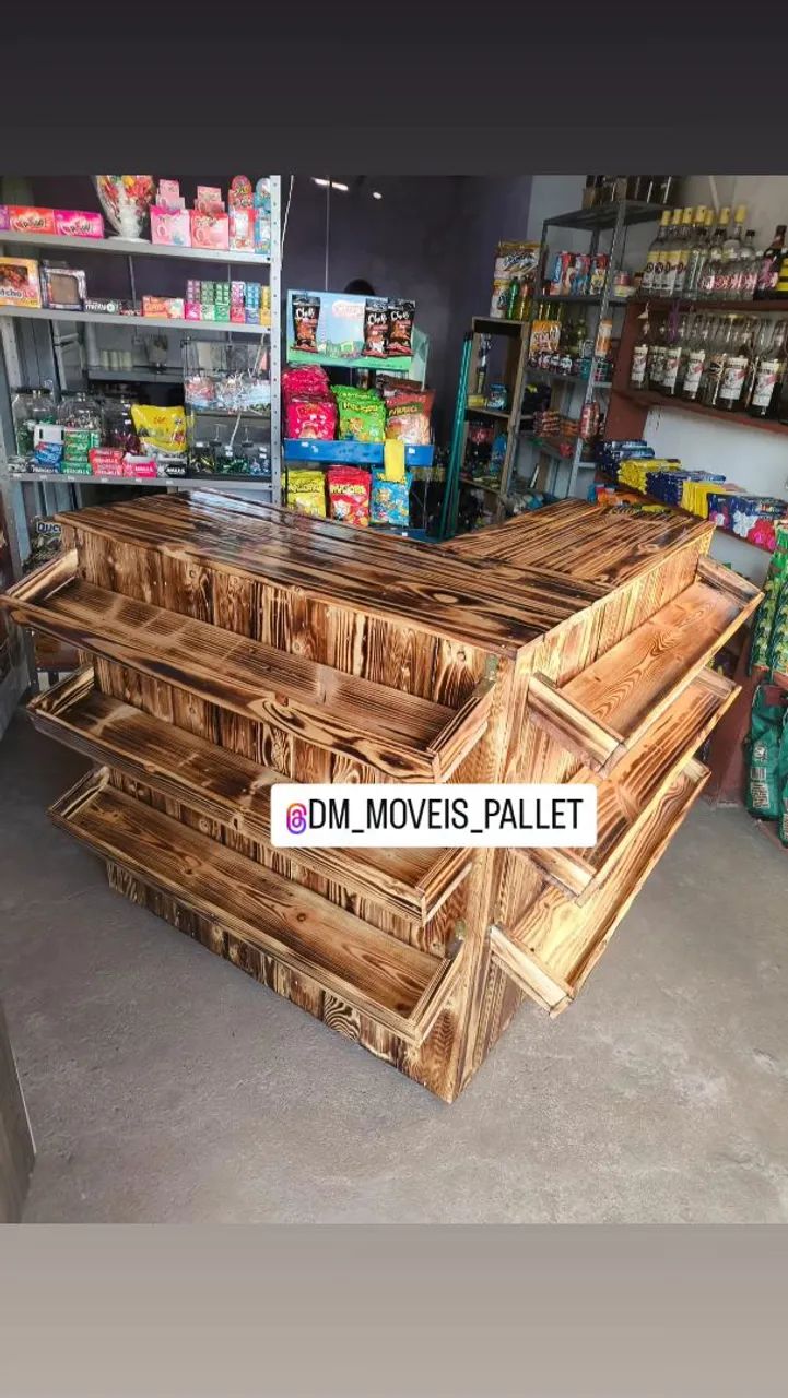 Balcão caixa de pallet rústico  - Foto 4