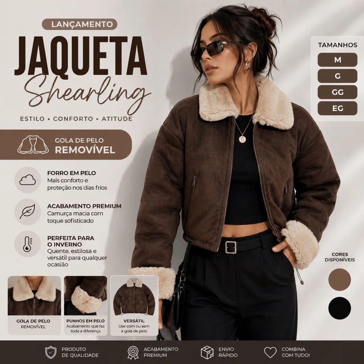 Jaqueta Feminina Pelo Modelo Blogueira - Foto 2