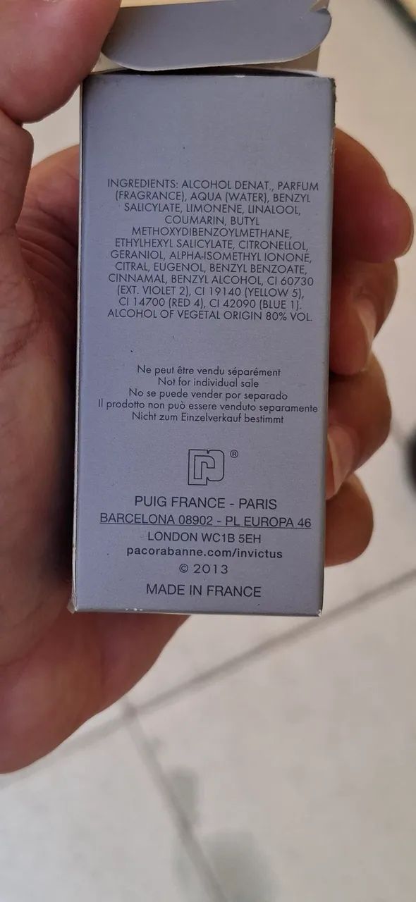 Invictus Paco Rabanne - Miniatura 5Ml Original  - Foto 4
