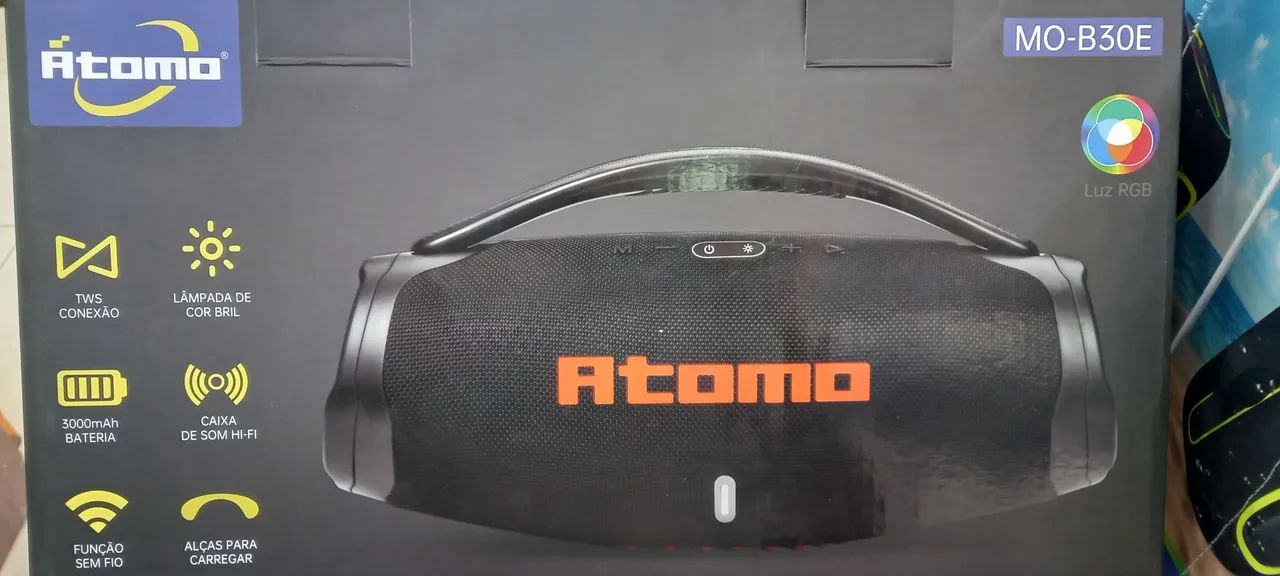 Caixa de som bombox grande átomo  - Foto 2