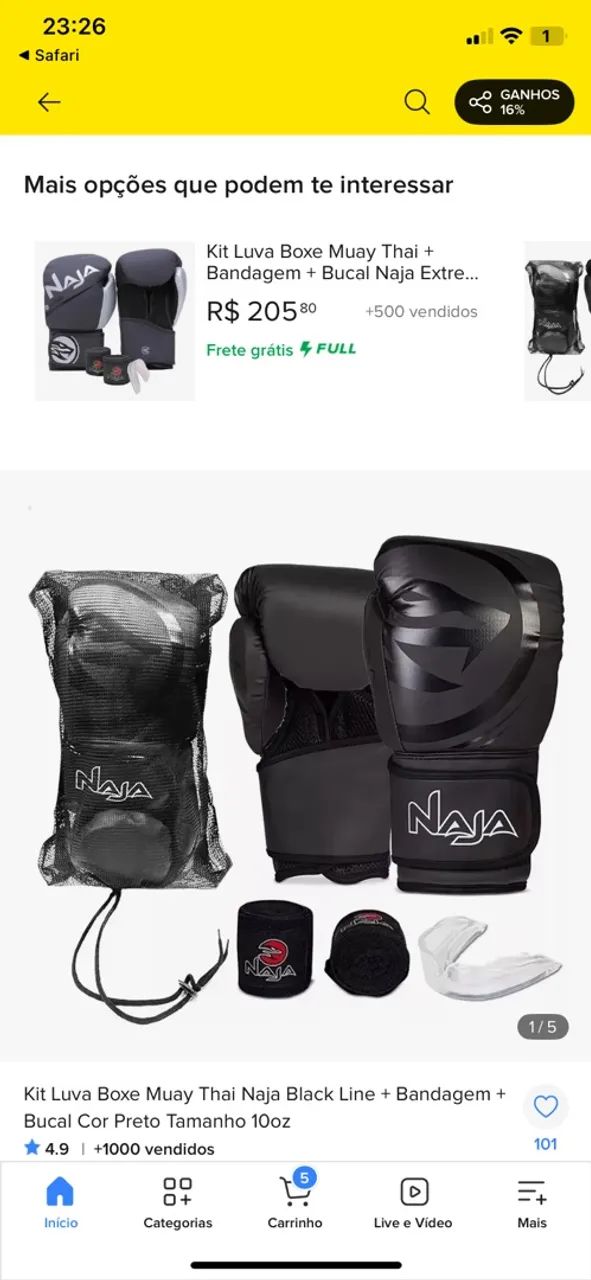 LUVA BOXE NAJA