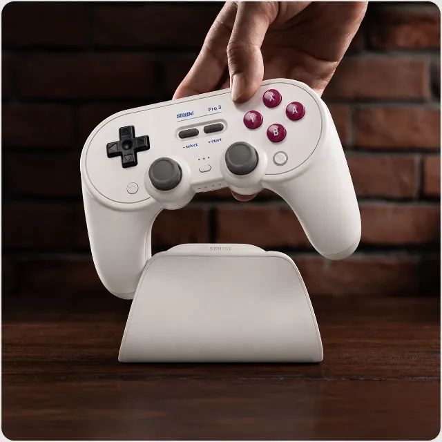 Controle 8BitDo Pro 3 Bluetooth 2.4G USB com Dock G-Classic - Foto 5