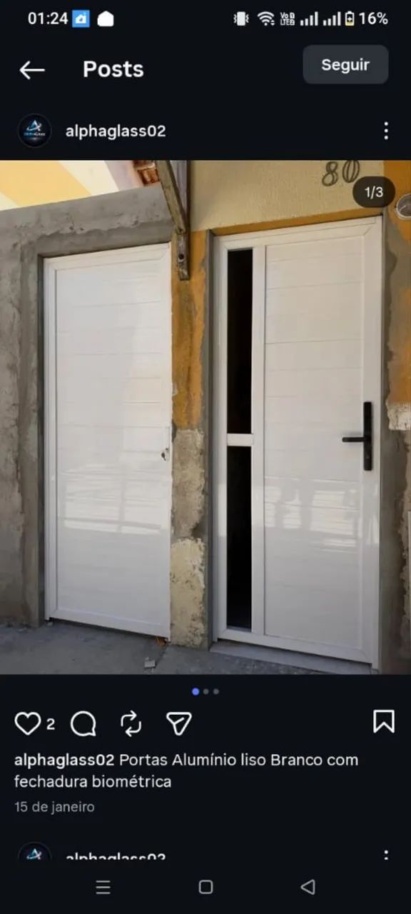 Porta de alumínio  - Foto 2