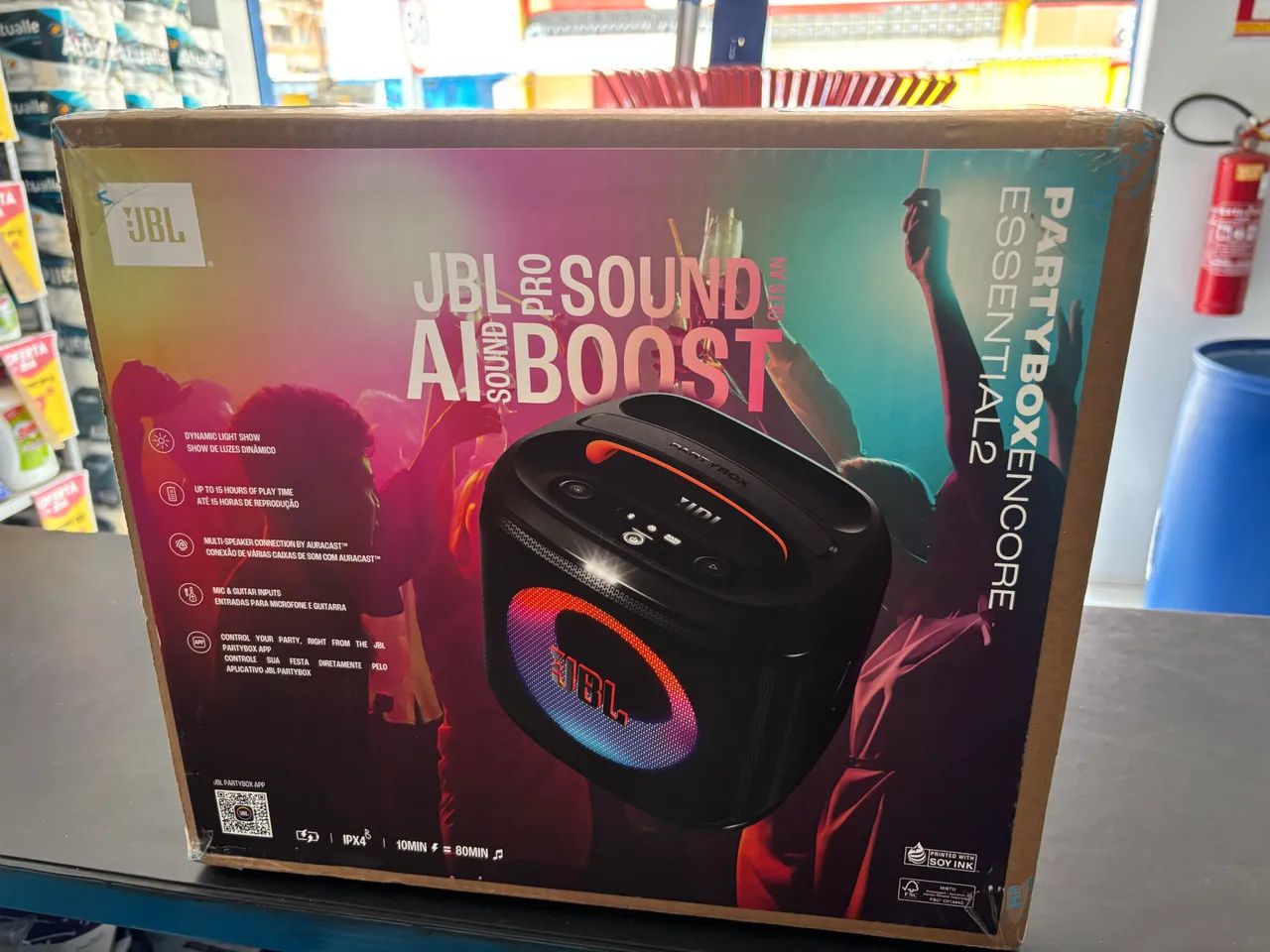 JBL PARTYBOX ENCORE ESSENTIAL 2 LACRADA NA CAIXA COM NOTA E GARANTIA 
