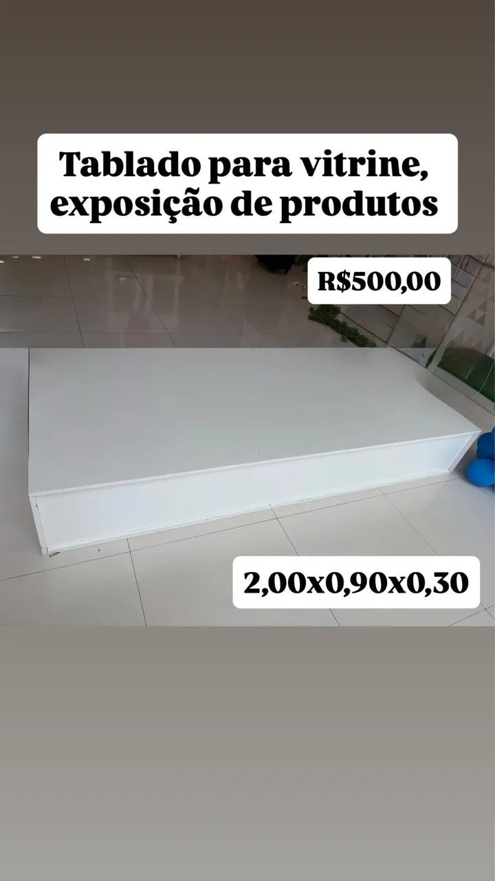 Tablado para vitrine ou expositor de chão 