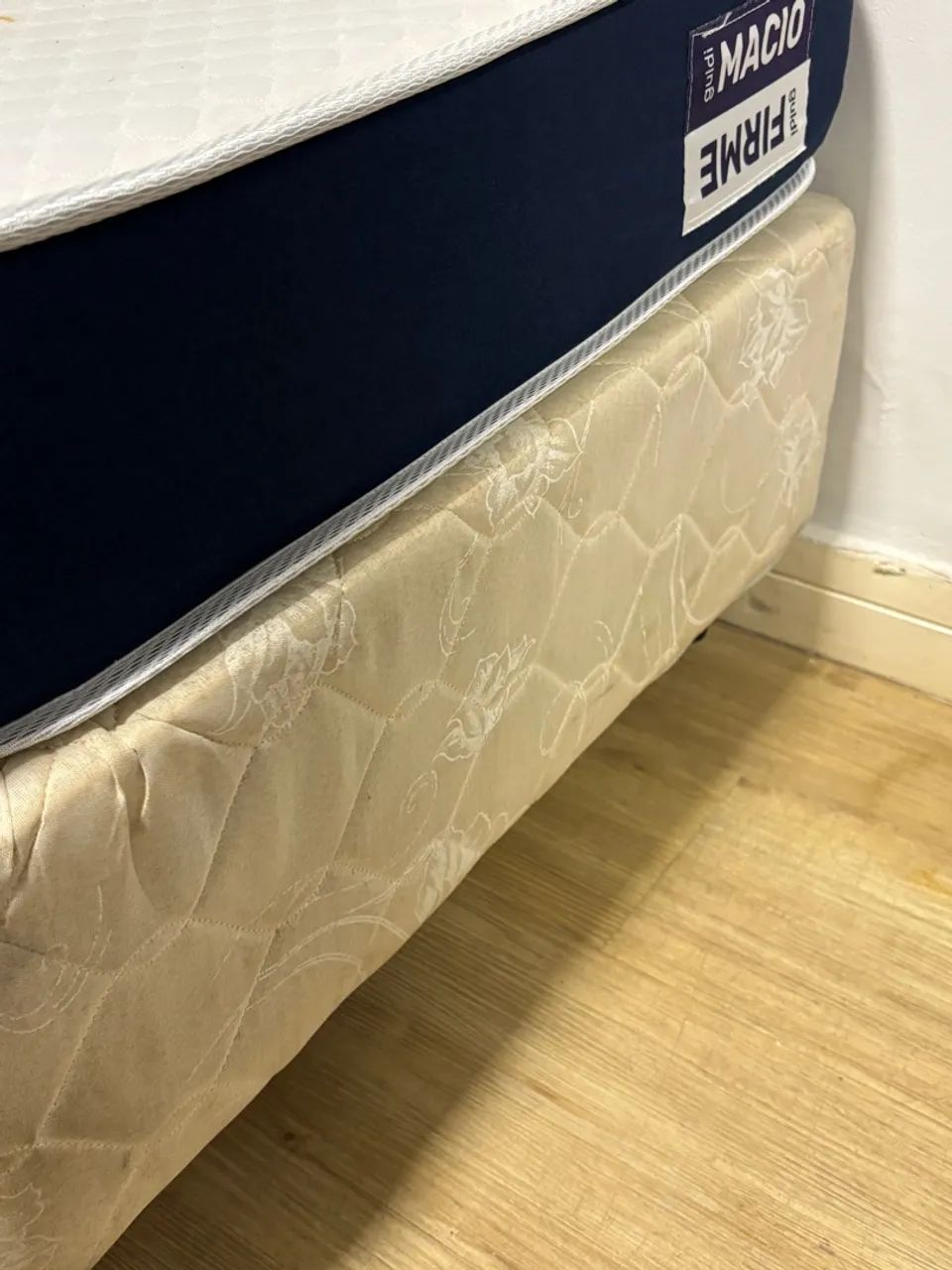Cama Box Solteiro 78x188 Completa - Colchão Guldi Duplo (Macio/Firme) + Base + Saia - Foto 4