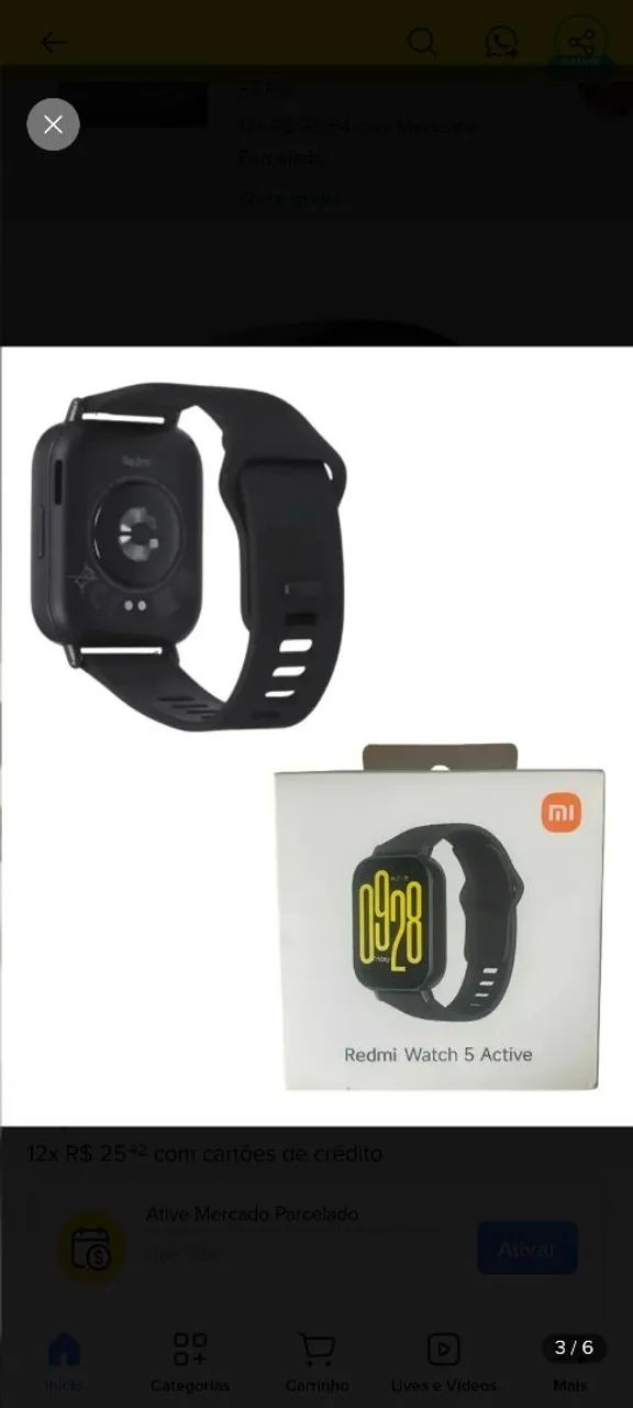 Relógio xiaomi redimi active