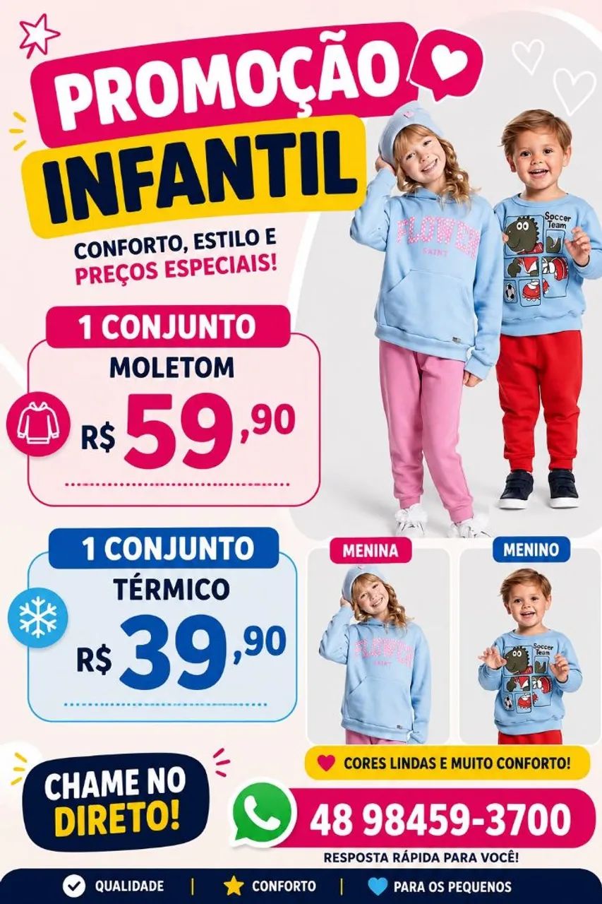 Queima de estoque  infantil. 