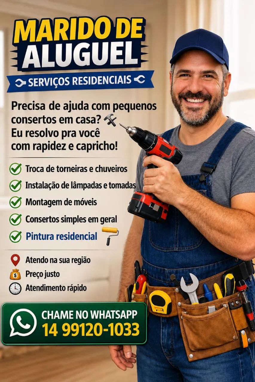 Marido de aluguel serviços gerais 