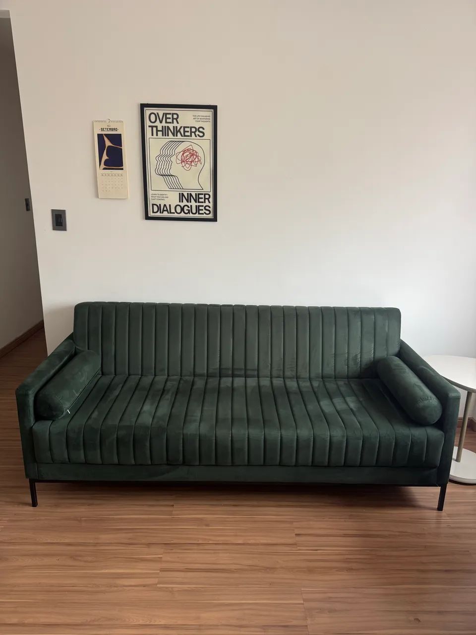 Sofá-cama Tokstok SEMINOVO camurça verde - Foto 4