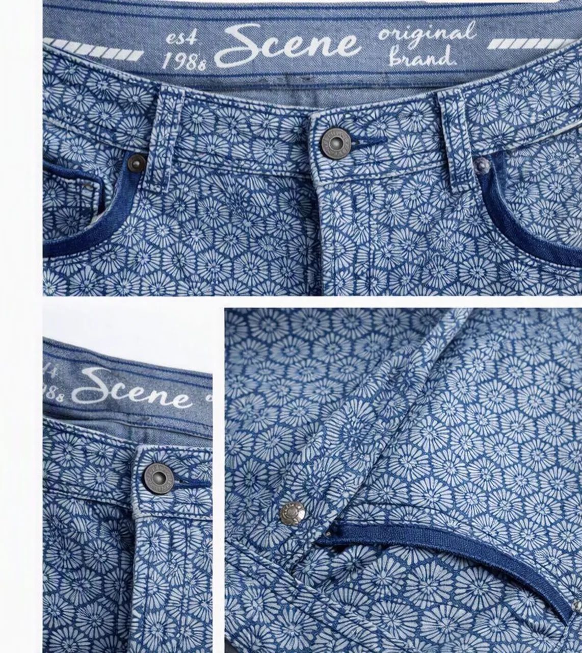 Calça jeans estampada floral  - Foto 2