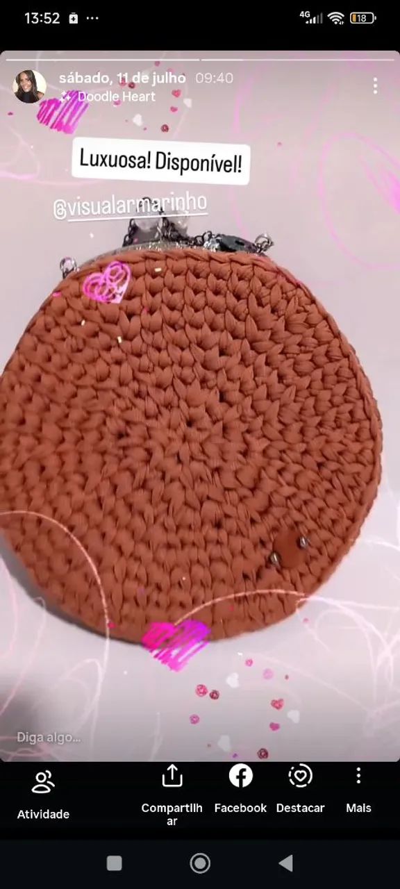 Bolsa de de crochê  - Foto 2